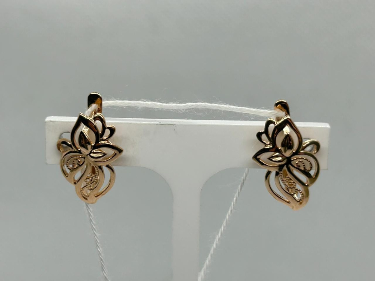 СБКМ585 СЕРЬГИ БЕЗ КАМНЯ (Au 585)