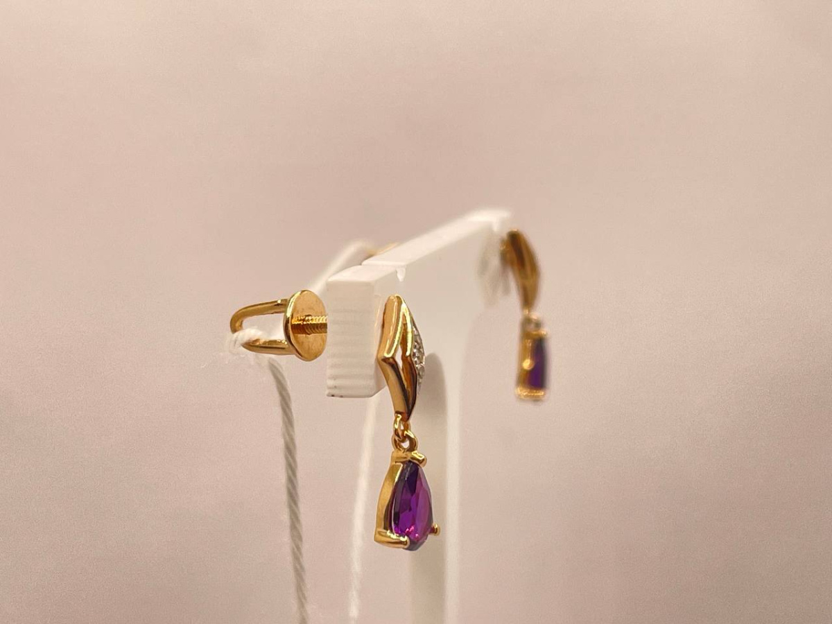 СПУС585 СЕРЬГИ ПУСЕТЫ (Au 585)