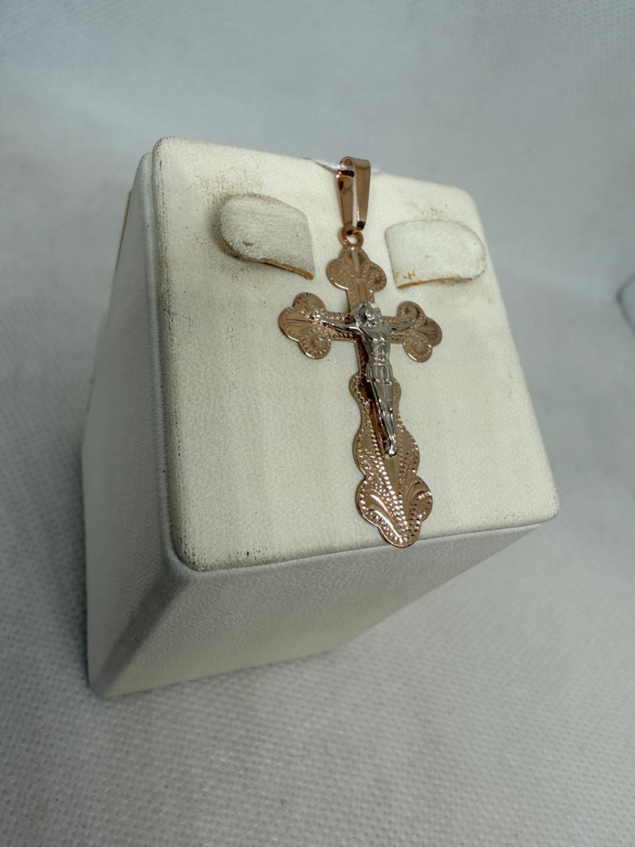 ПОДВЕСКА КРЕСТ без камня (Au 585)