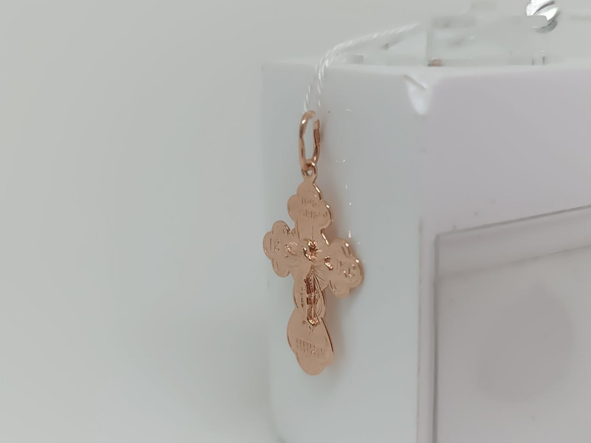 ПОДКБК585 ПОДВЕСКА КРЕСТ БЕЗ КАМНЯ (Au 585)