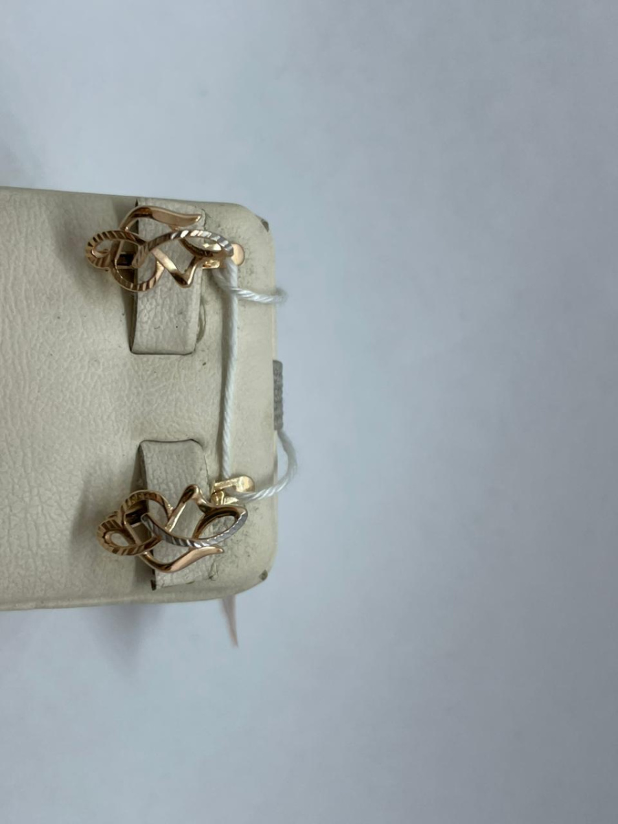 СБКМ585 СЕРЬГИ БЕЗ КАМНЯ (Au 585)