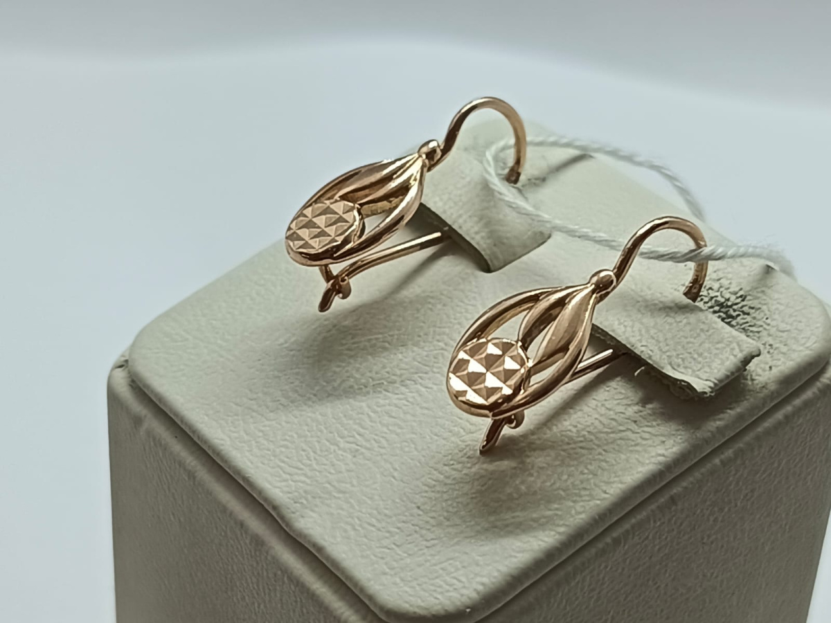 СБКМ583 СЕРЬГИ БЕЗ КАМНЯ (Au 583)