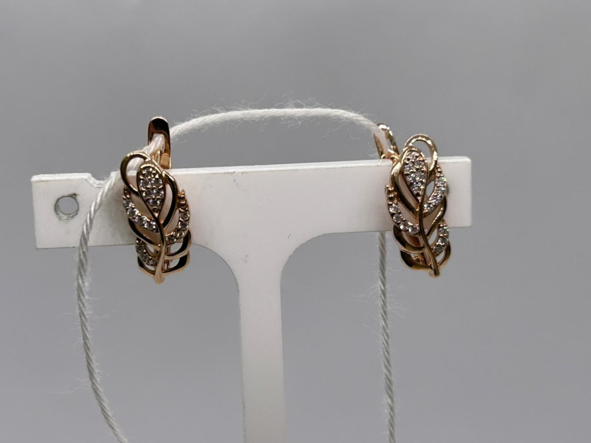 СКМИ585 СЕРЬГИ С КАМНЯМИ (Au 585)