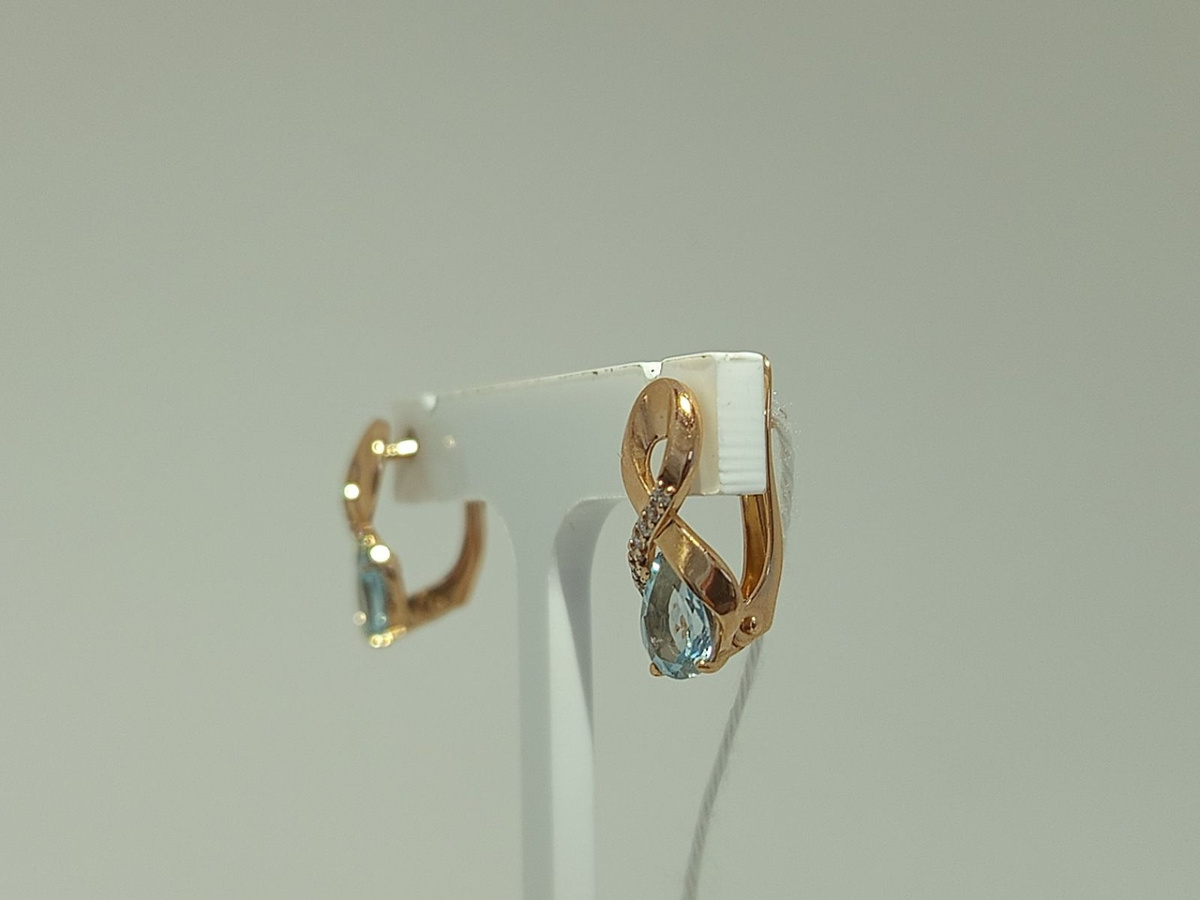 СКМИ585 СЕРЬГИ С КАМНЯМИ (Au 585)