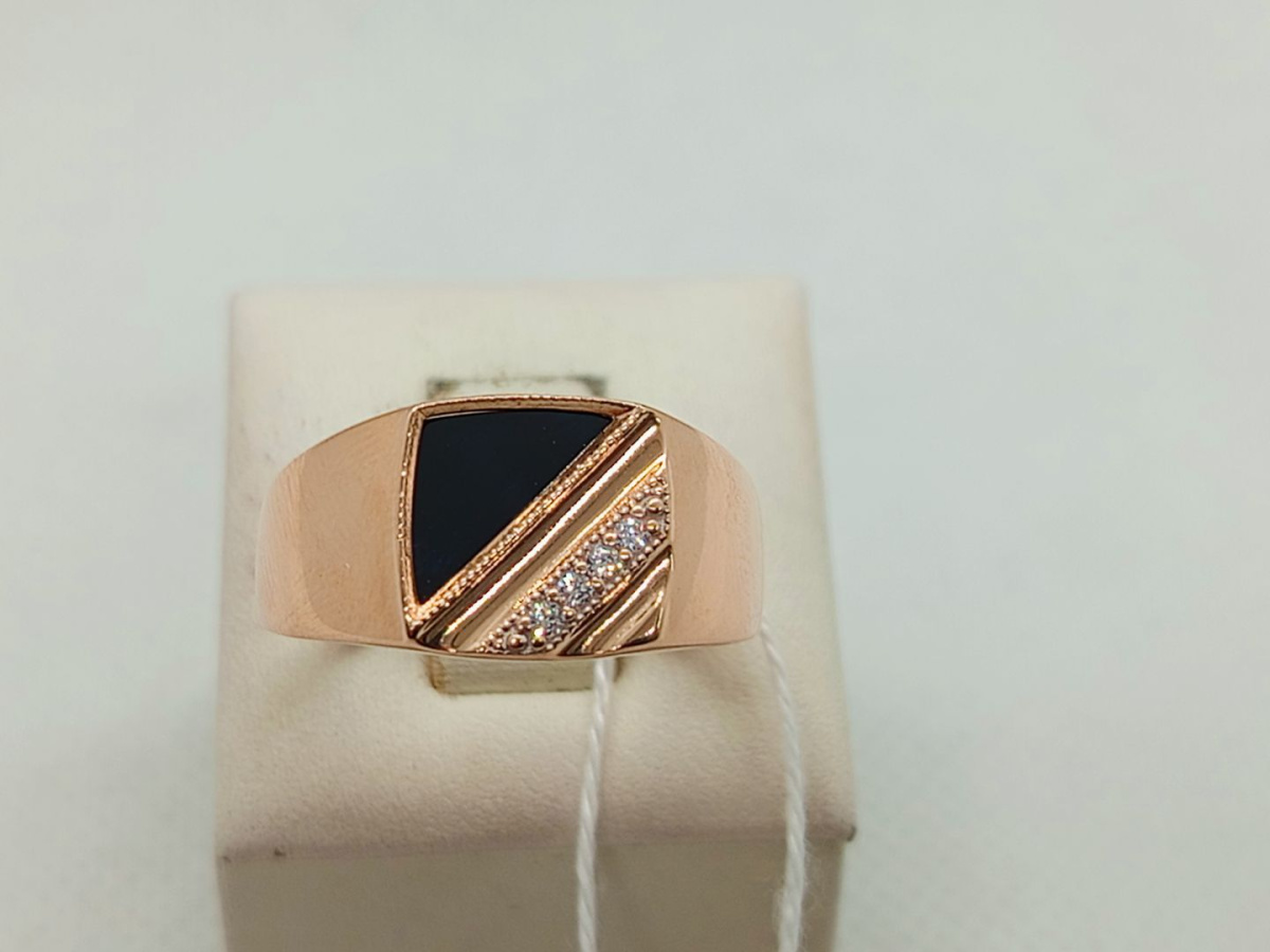 ПЕЧАТКА С КАМНЯМИ (Au 585)