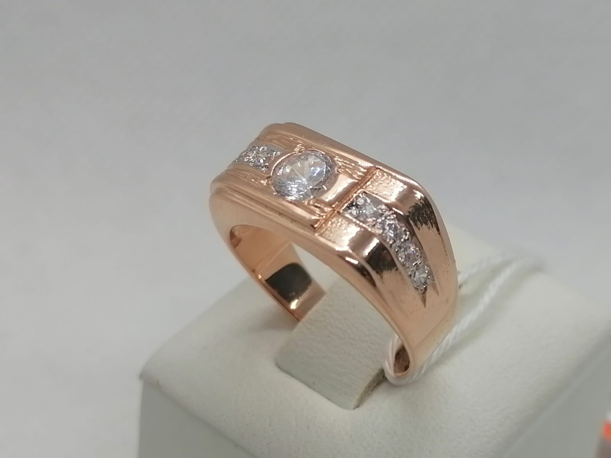 ПЕЧАТКА С КАМНЯМИ (Au 585)