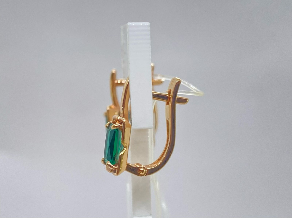 СЕРЬГИ С КАМНЕМ (Au 585)