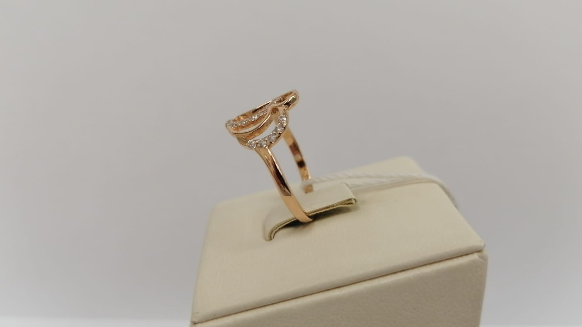 КОЛЬЦО С КАМНЯМИ (Au 585)