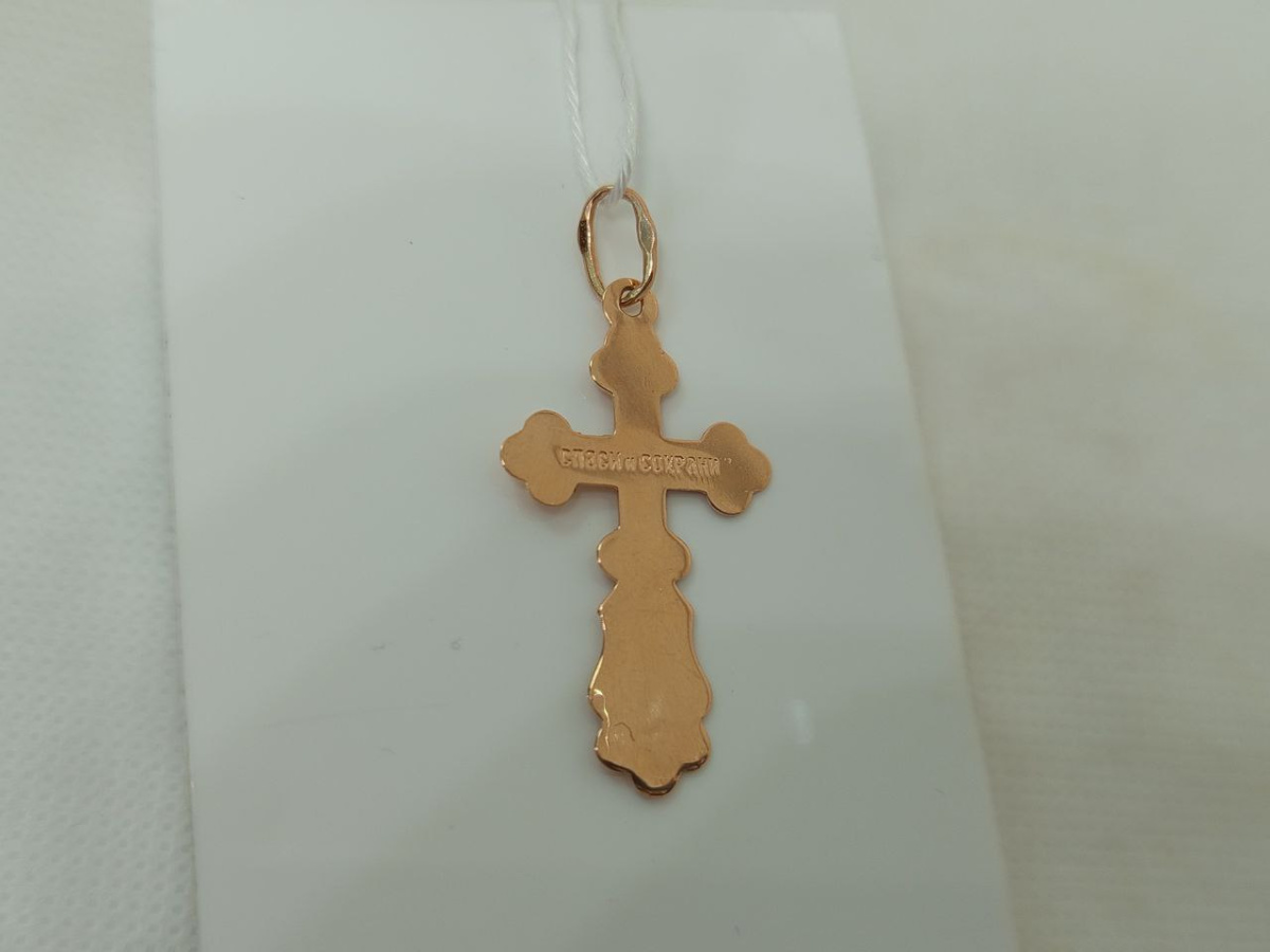 ПОДКБК585 ПОДВЕСКА КРЕСТ БЕЗ КАМНЯ (Au 585)