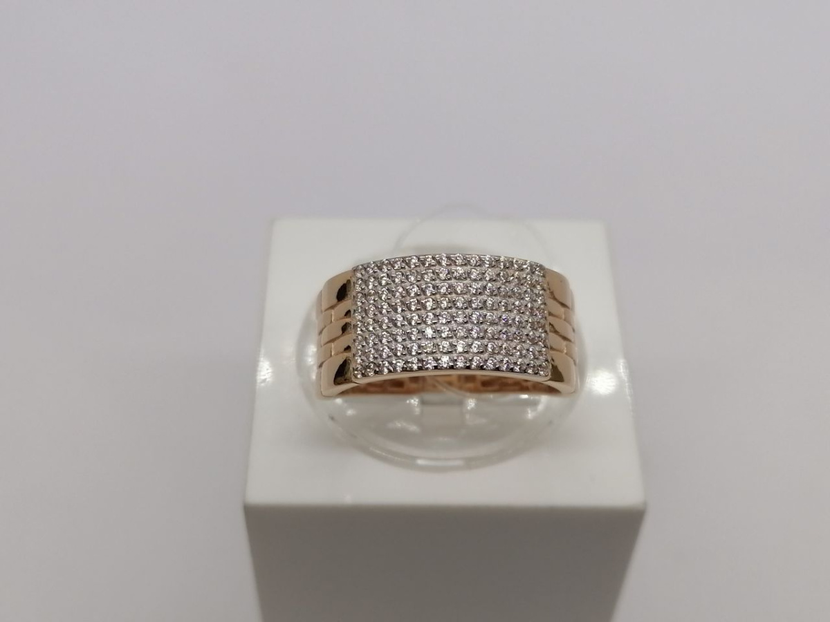 КОЛЬЦО С КАМНЯМИ (Au 585)