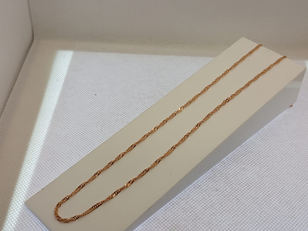 ЦЕПЬ ПУСТОТЕЛАЯ Сингапур (Au 585)