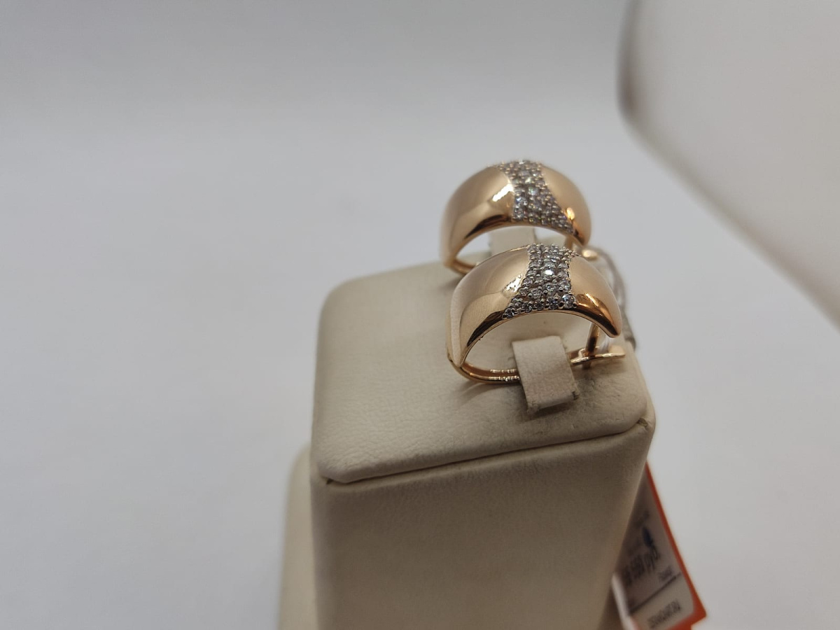 СКМИ585 СЕРЬГИ С КАМНЯМИ (Au 585)