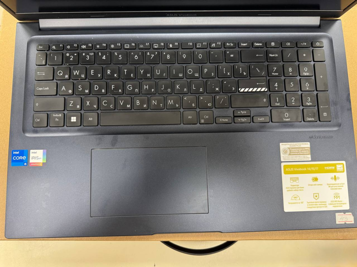 Ноутбук ASUS; Core i5-1235U, Intel iris XE Graphics, 16 Гб, 512 GB, Нет