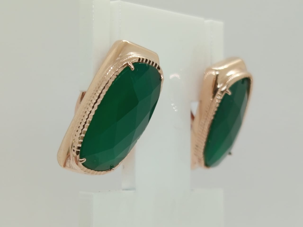 СЕРЬГИ АГАТ (Au 585)