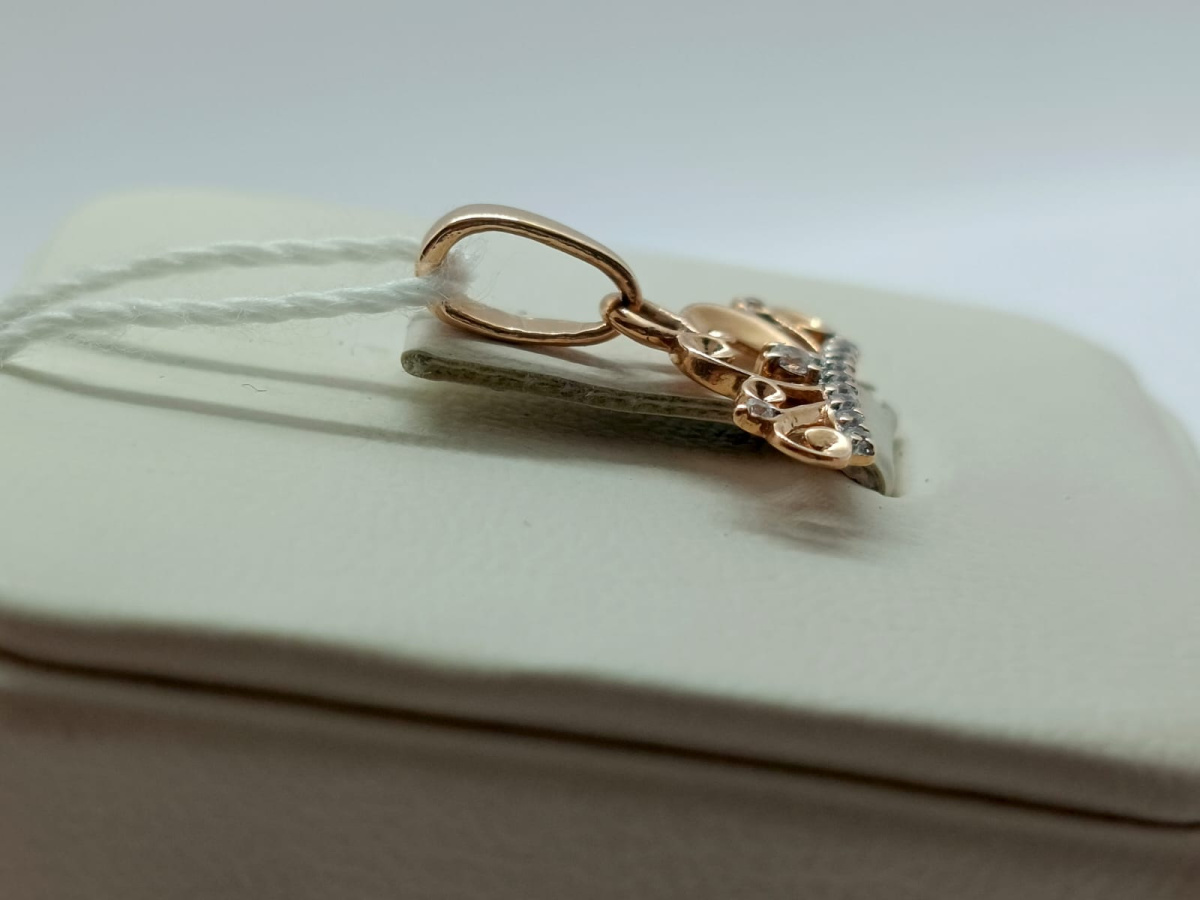 ПОДКМИ585 ПОДВЕСКА С КАМНЯМИ (Au 585)