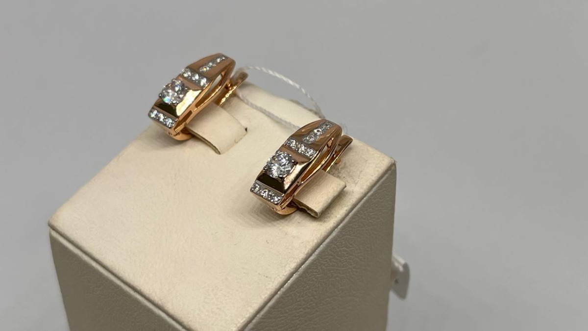 СЕРЬГИ С КАМНЯМИ (Au 585)