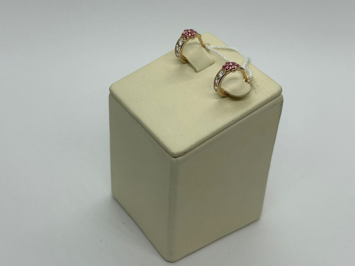 СКМИ585 СЕРЬГИ С КАМНЯМИ (Au 585)