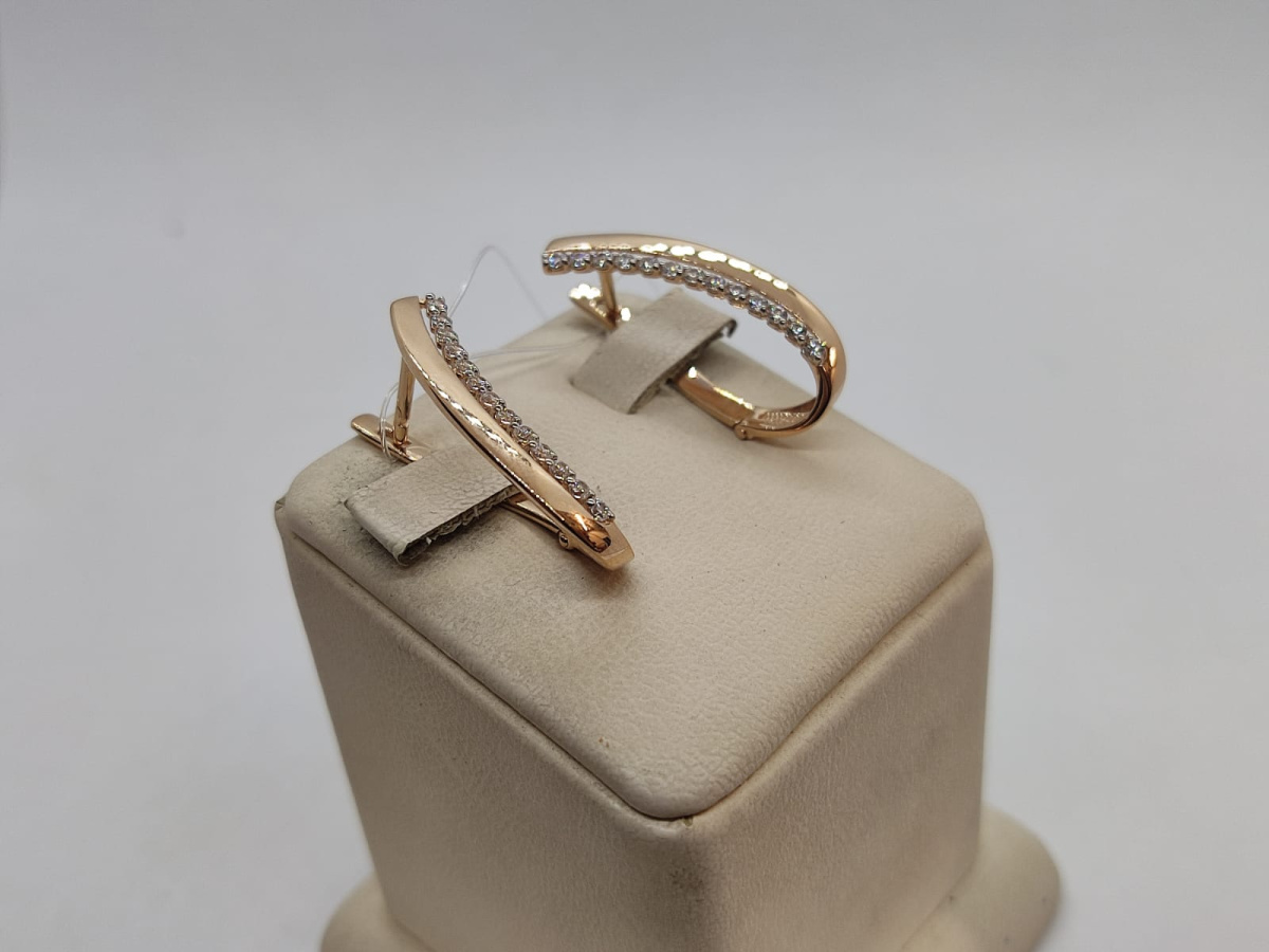 021162-1102 СЕРЬГИ С КАМНЯМИ (Au 585)