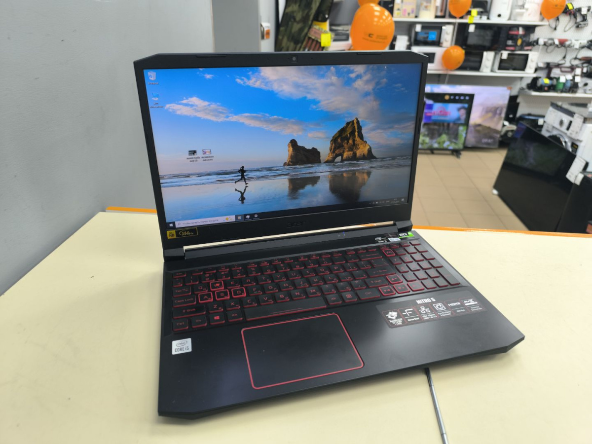 Ноутбук Acer; Core i5-10300H, GeForce RTX 3050, 16 Гб, 500 Гб, Нет