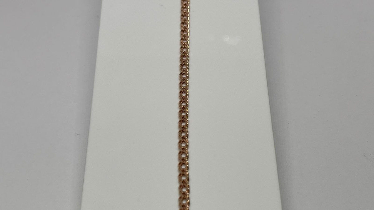 611105022 БРАСЛЕТ ПУСТОТЕЛЫЙ Ромб двойной (Au 585)