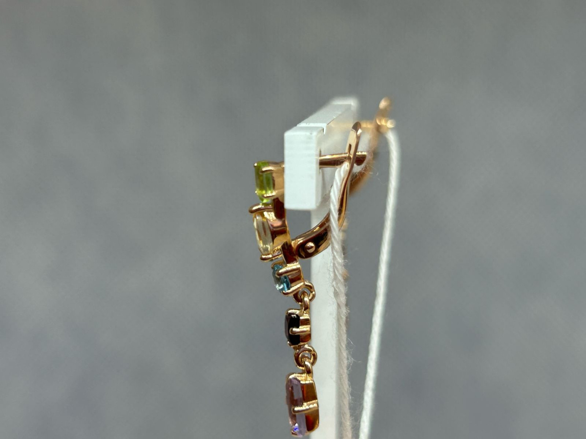 СКМИ585 СЕРЬГИ С КАМНЯМИ (Au 585)