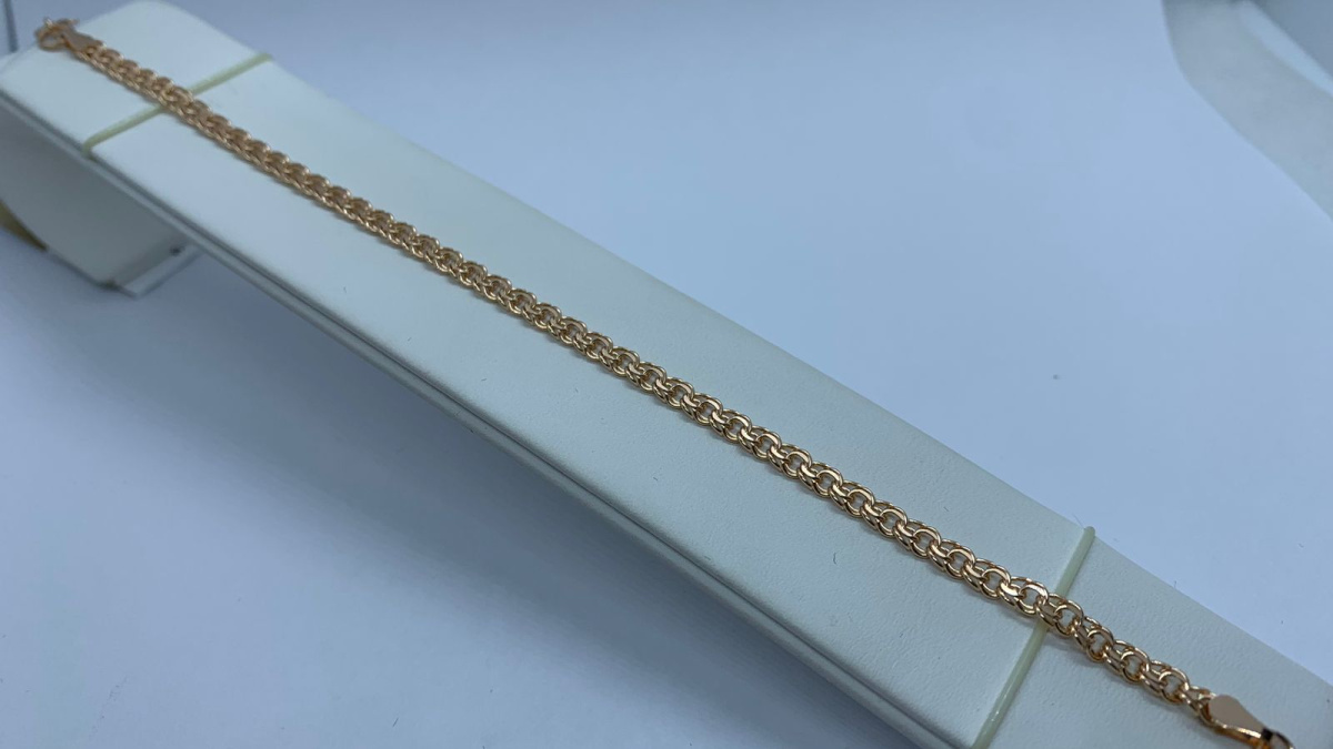 7050200-18 БРАСЛЕТ ПОЛНОВЕСНЫЙ Бисмарк (Au 585)