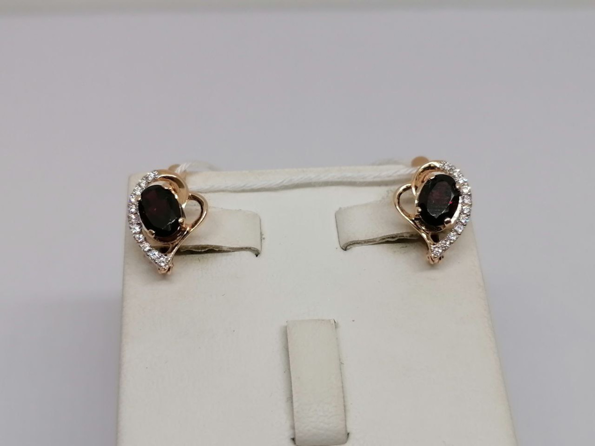 СКМИ585 СЕРЬГИ С КАМНЯМИ (Au 585)