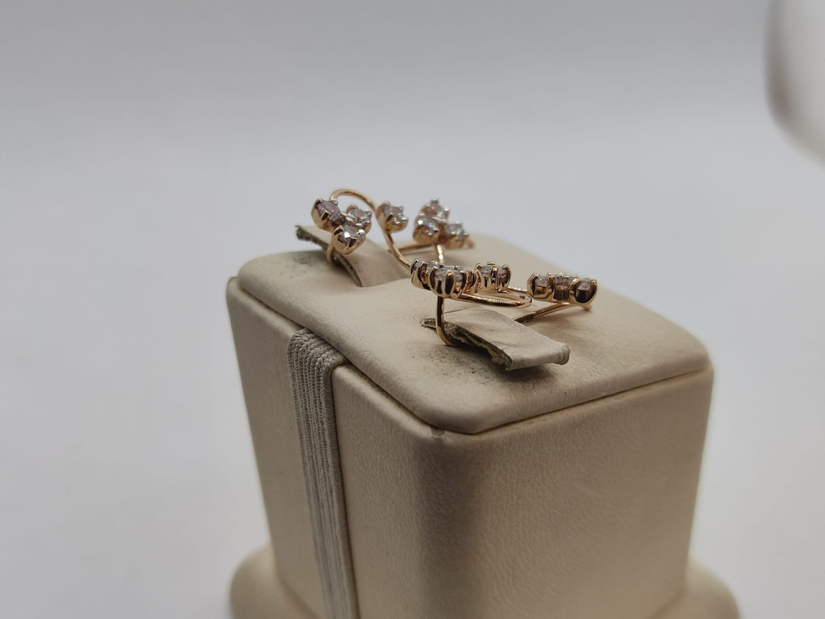 СКМИ585 СЕРЬГИ С КАМНЯМИ (Au 585)