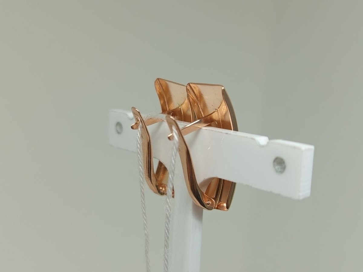 СБКМ585 СЕРЬГИ БЕЗ КАМНЯ (Au 585)