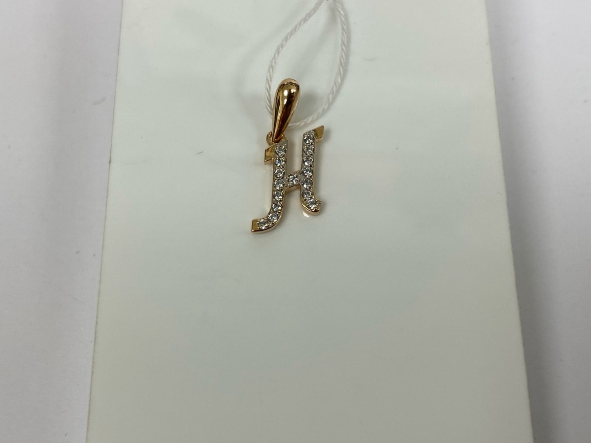 ПОДВЕСКА БУКВА Н Au 585 ПОДВЕСКА БУКВА Н Au 585