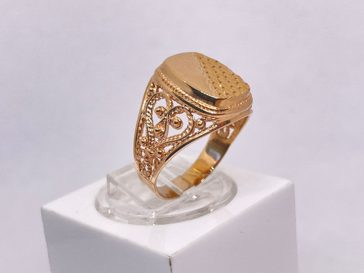 КОЛЬЦО ПЕЧАТКА без камня (Au 585)