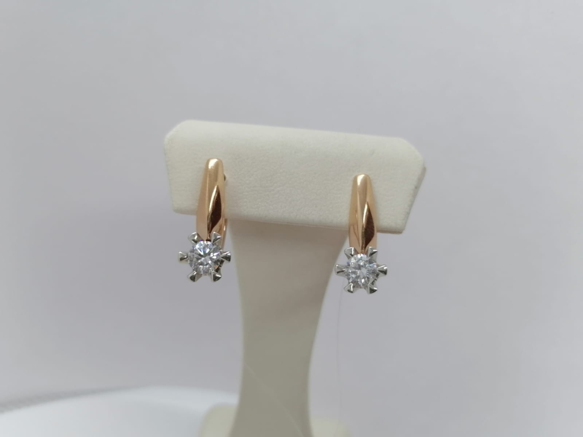 СЕРЬГИ С КАМНЕМ (Au 585)