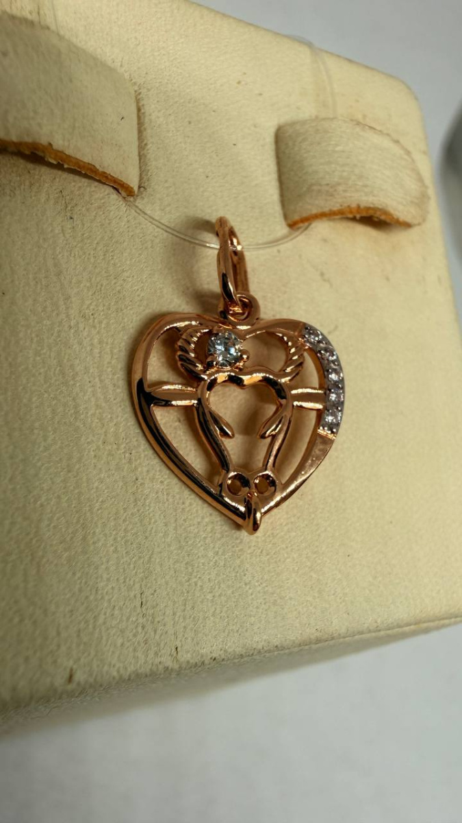 ПОДВЕСКА ЗНАК ЗОДИАКА ТЕЛЕЦ (Au 585)