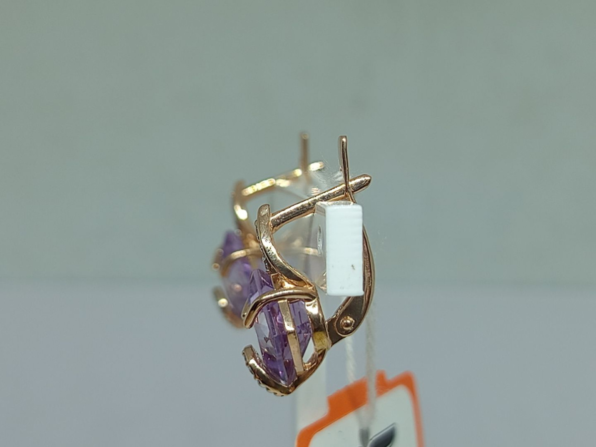 СКМИ585 СЕРЬГИ С КАМНЯМИ (Au 585)