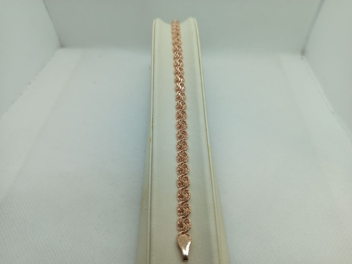 БРАСЛЕТ ПУСТОТЕЛЫЙ Роза (Au 585)