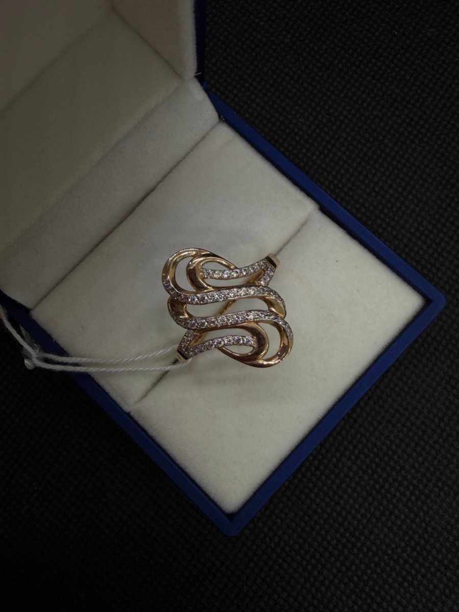 КОЛКМИ585 КОЛЬЦО С КАМНЯМИ (Au 585)