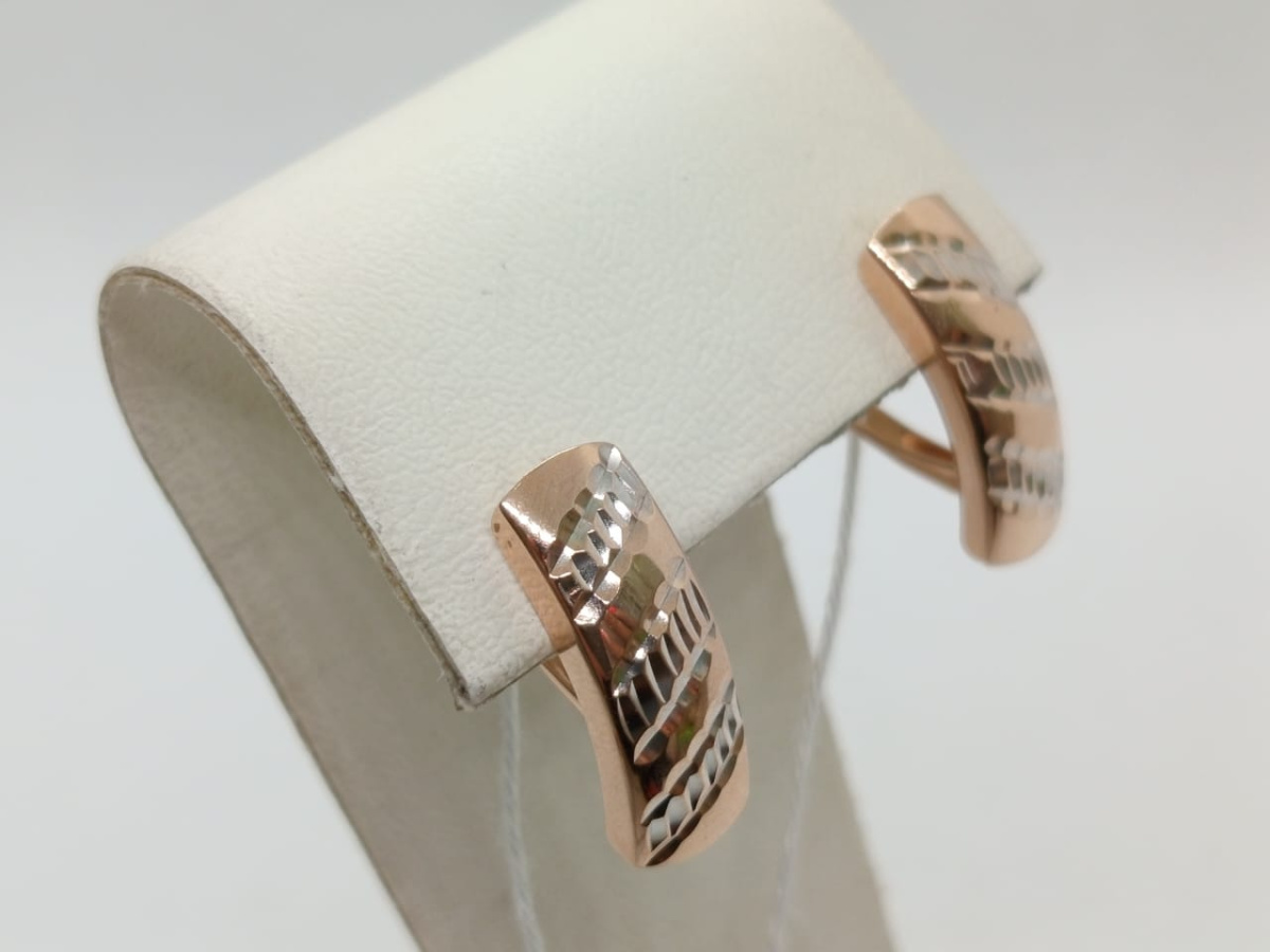 СБКМ585 СЕРЬГИ БЕЗ КАМНЯ (Au 585)