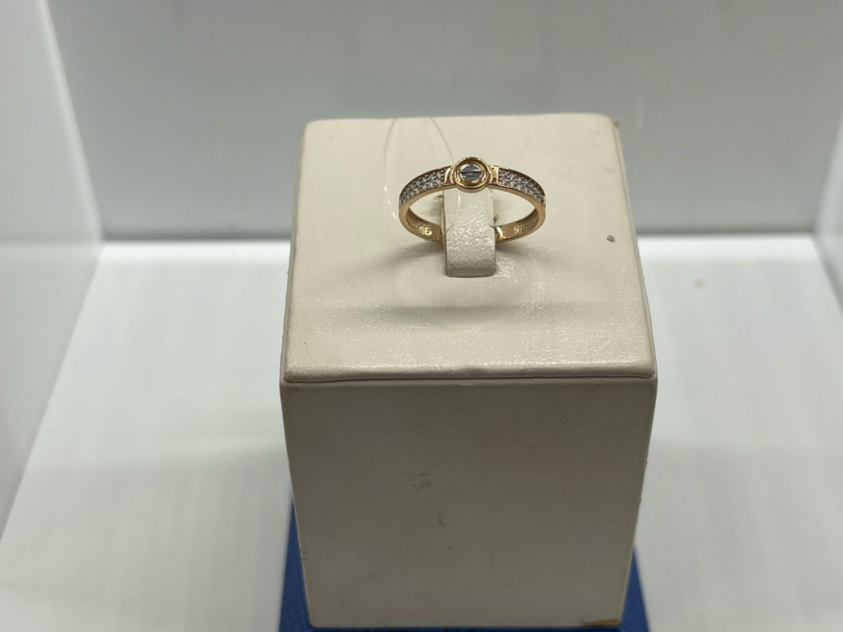 КОЛЬЦО С КАМНЯМИ (Au 585)