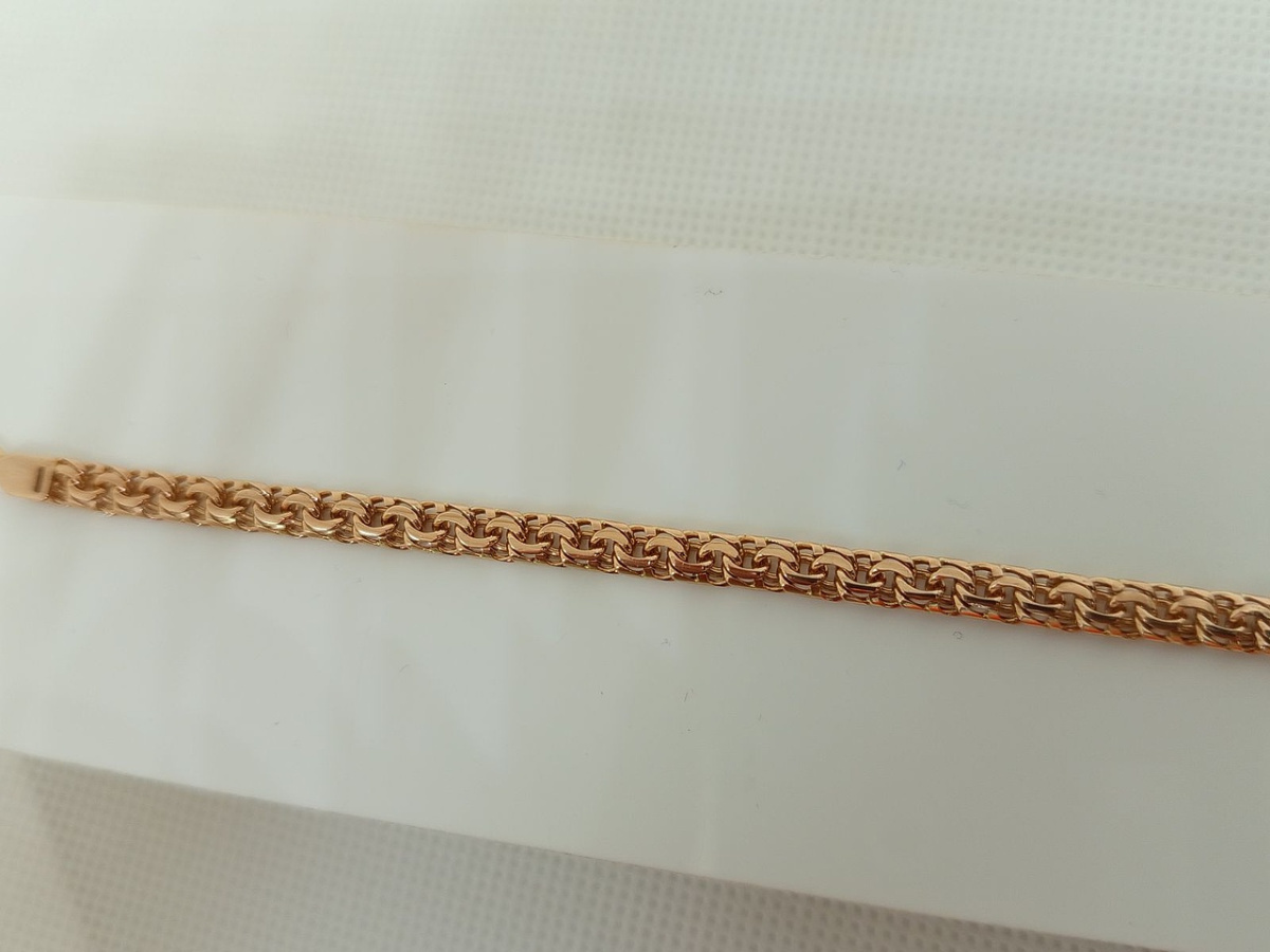 БЛБ585 БРАСЛЕТ ПОЛНОВЕСНЫЙ Бисмарк (Au 585)