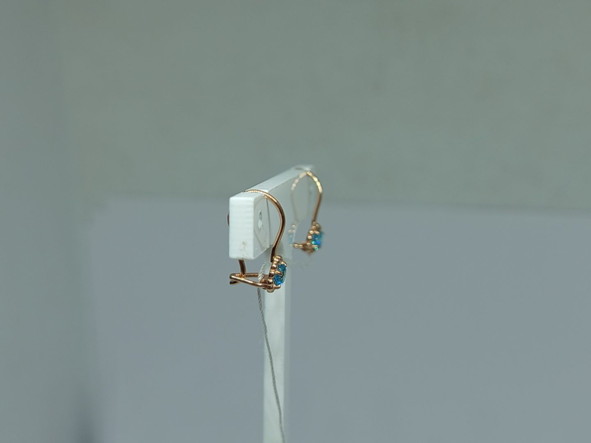 СЕРЬГИ С КАМНЕМ (Au 585)