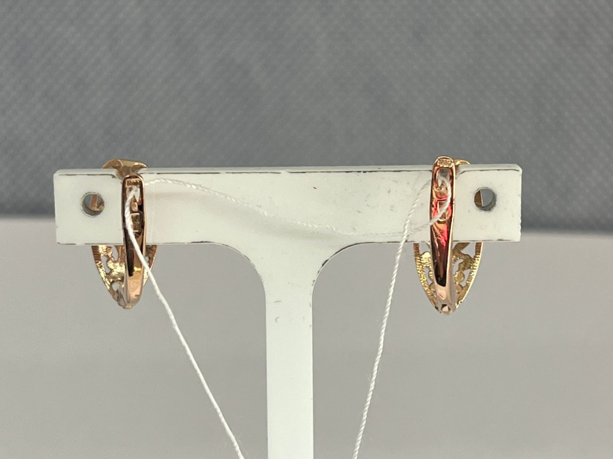 СБКМ585 СЕРЬГИ БЕЗ КАМНЯ (Au 585)