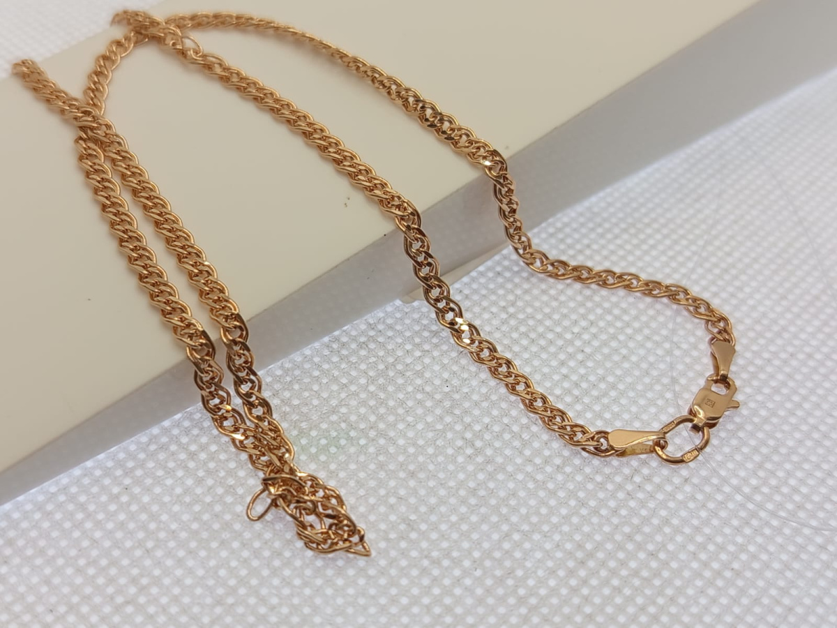 ЦЕПЬ ПУСТОТЕЛАЯ Ромб тройной (Au 585)