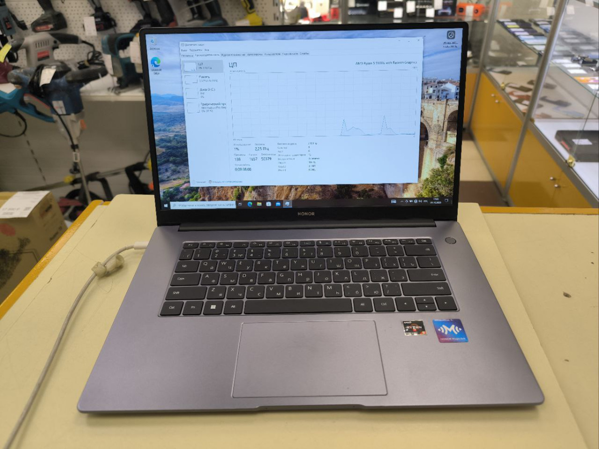 Ноутбук Honor BMH-WFQ9HN; Ryzen 5-5500U, AMD Radeon (TM) Graphics, 16 Гб, 500 Гб, Нет