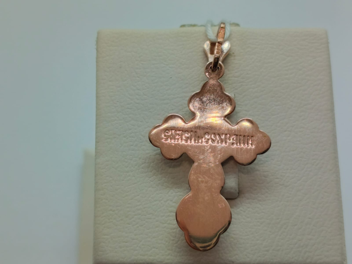 ПОДКБК585 ПОДВЕСКА КРЕСТ БЕЗ КАМНЯ (Au 585)