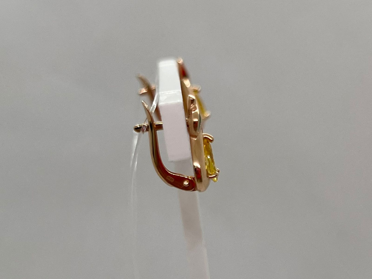 СЕРЬГИ С КАМНЕМ (Au 585)