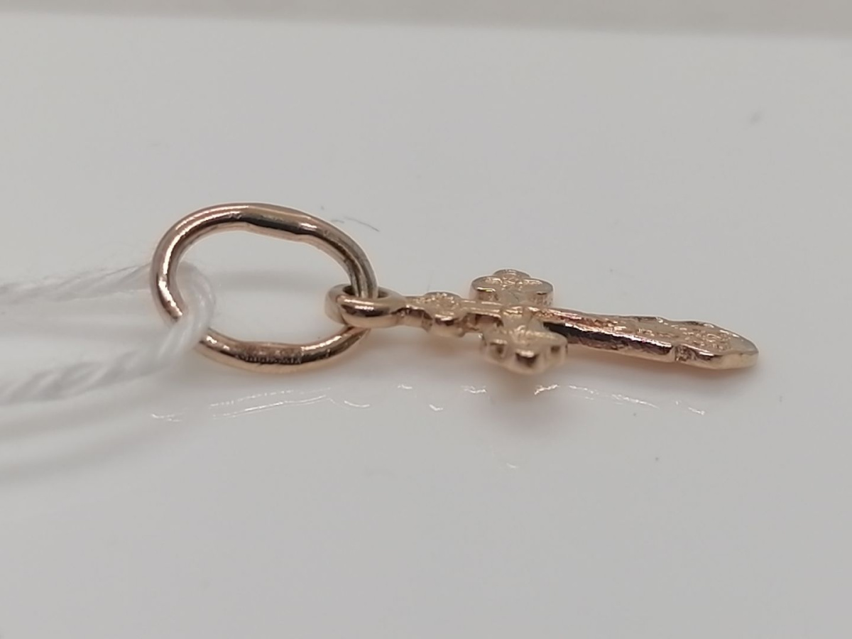 ПОДВЕСКА КРЕСТ БЕЗ КАМНЯ (Au 585)