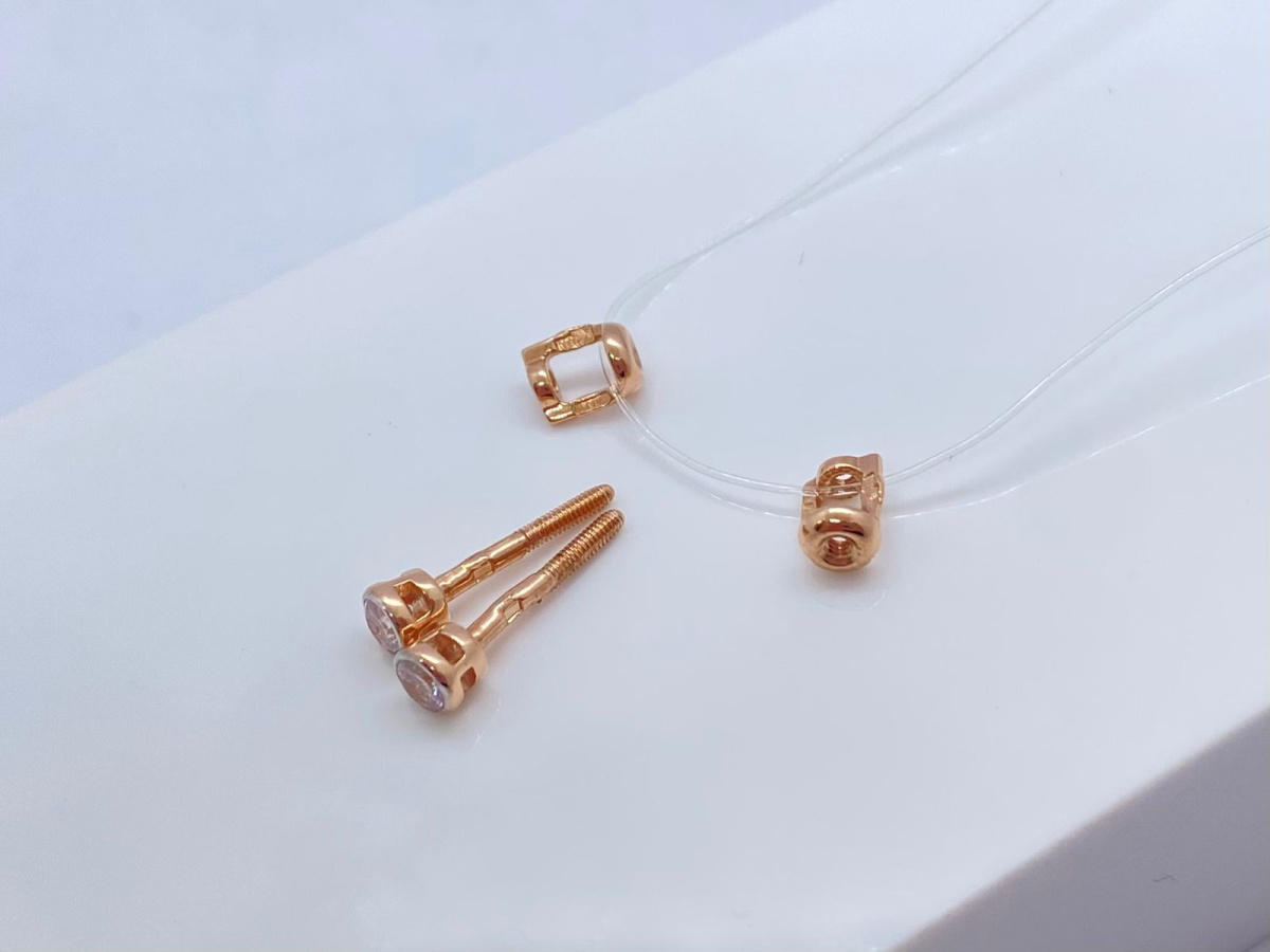 02-8561 СЕРЬГИ ПУСЕТЫ (Au 585)