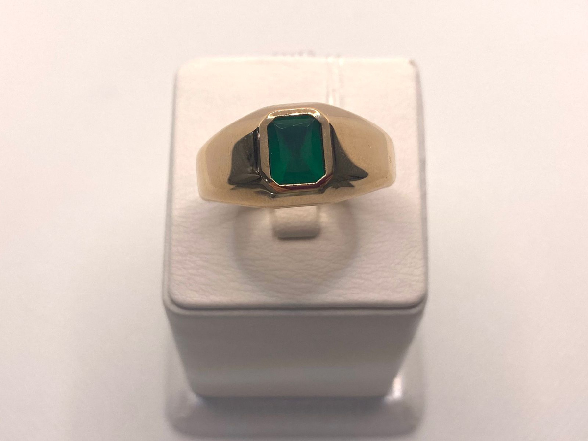 КОЛЬЦО ПЕЧАТКА с камнем (Au 585)