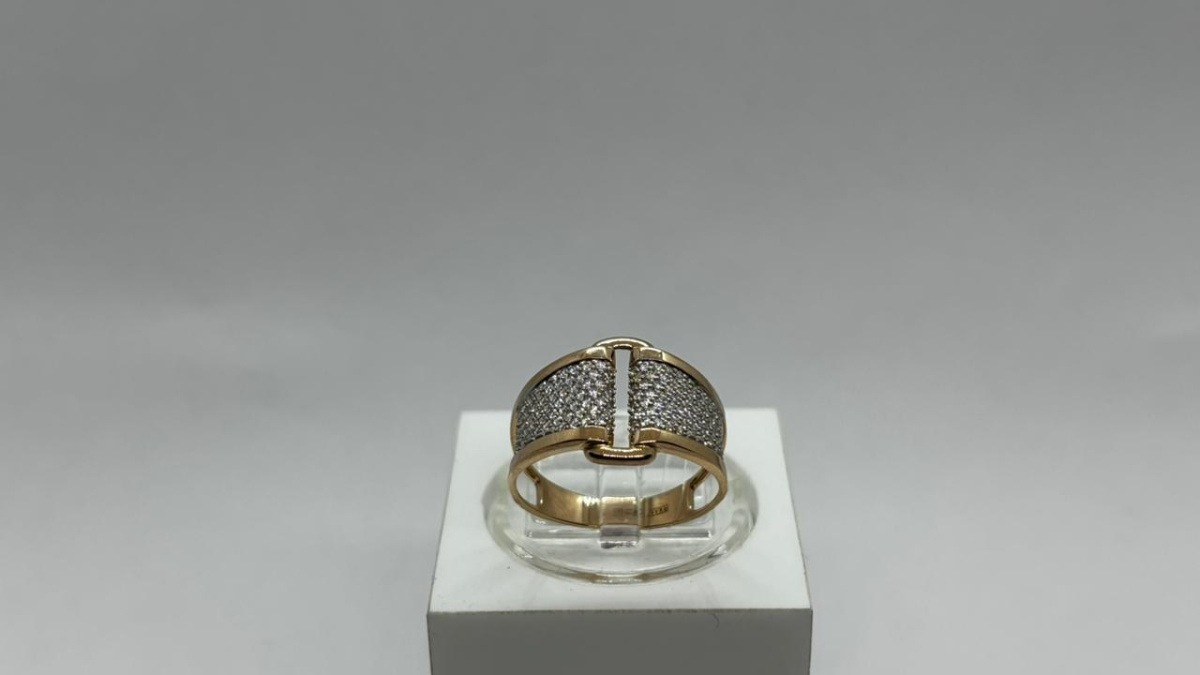 КОЛЬЦО С КАМНЯМИ (Au 585)