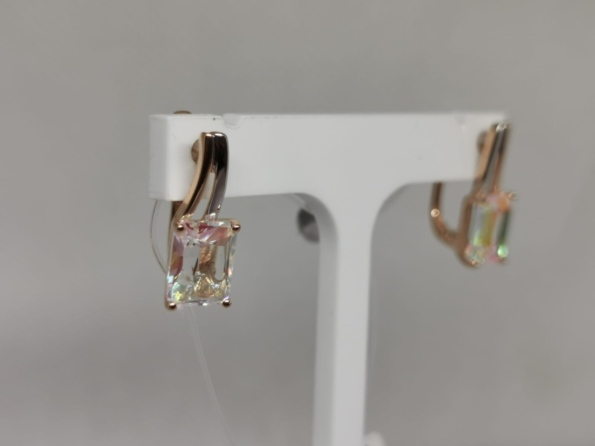 СЕРЬГИ С КАМНЕМ (Au 585)